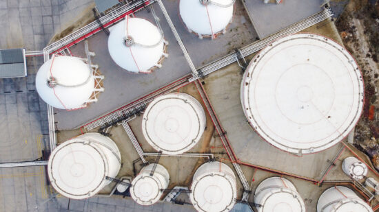 Bird,Eye,View,Of,Liquified,Natural,Gas,Storage.