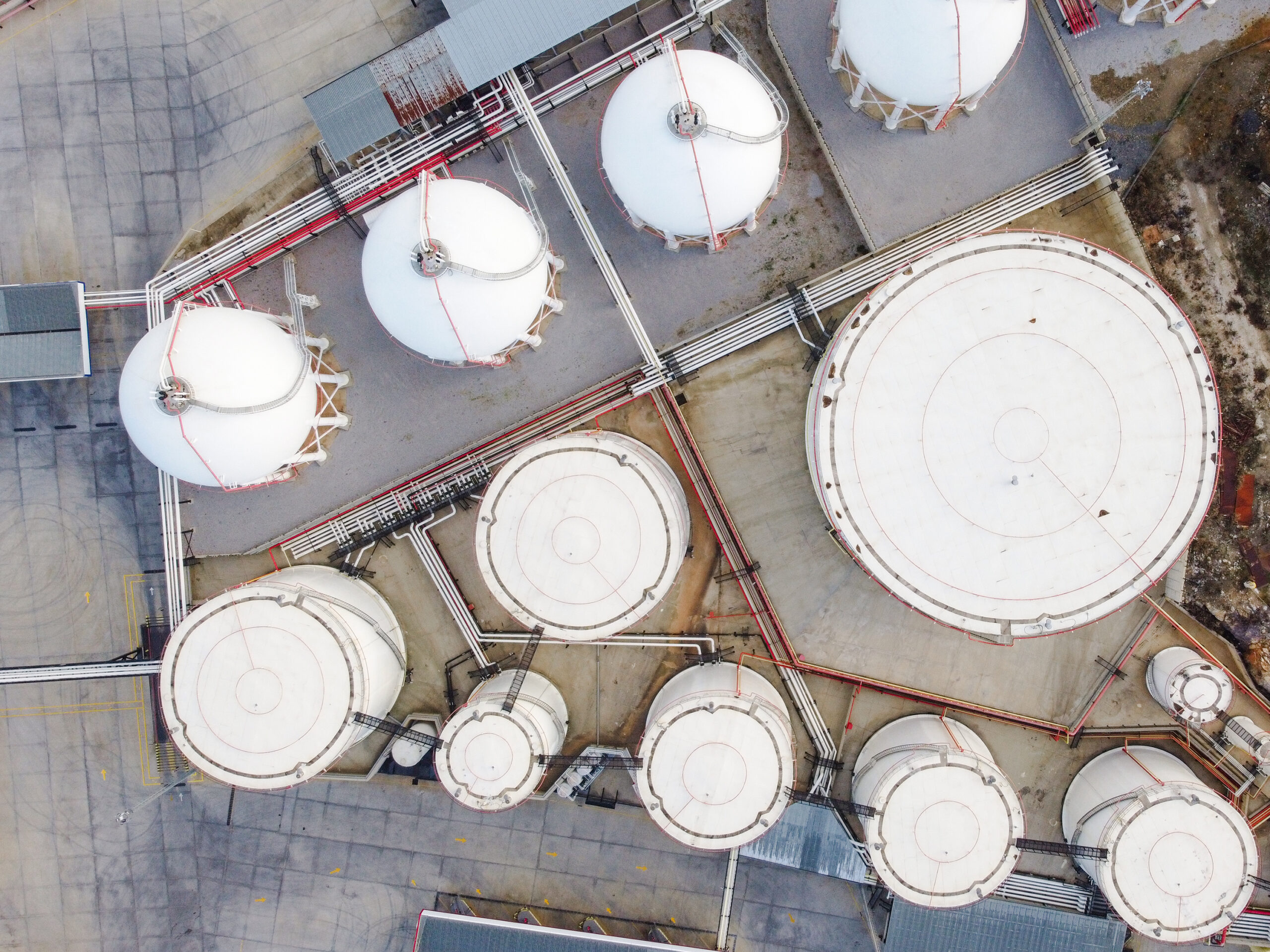 Bird,Eye,View,Of,Liquified,Natural,Gas,Storage.